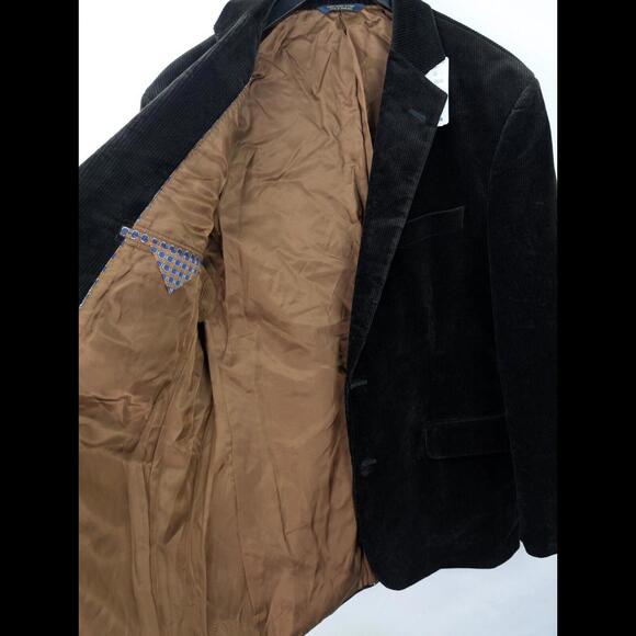 [SOLD] NWT BROOKS BROTHERS Men's Sz US 42R Black Corduroy Blazer Jacket Madison - Picture 8 of 11